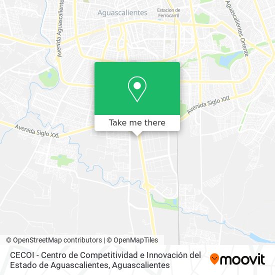 CECOI - Centro de Competitividad e Innovación del Estado de Aguascalientes map