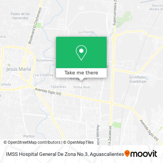 IMSS Hospital General De Zona No.3 map