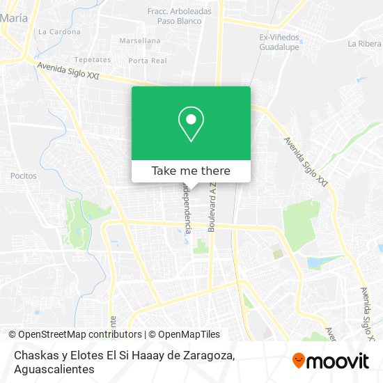 Mapa de Chaskas y Elotes El Si Haaay de Zaragoza