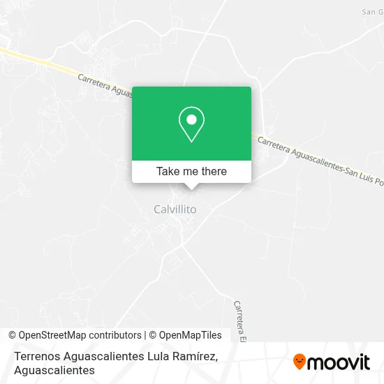 Terrenos Aguascalientes Lula Ramírez map