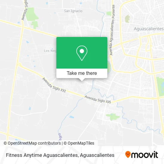 Fitness Anytime Aguascalientes map