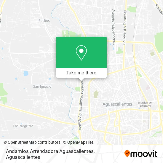 Andamios Arrendadora Aguascalientes map
