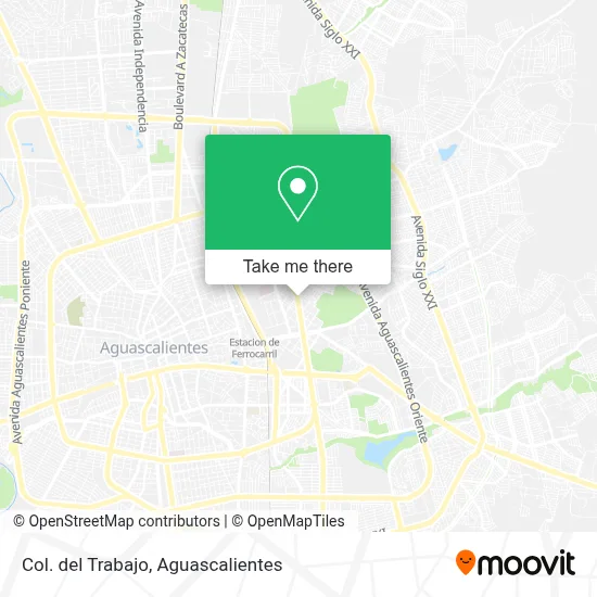 Col. del Trabajo map