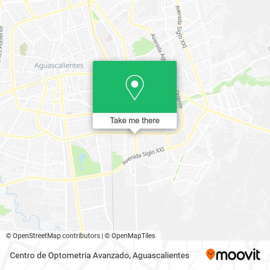 Mapa de Centro de Optometría Avanzado