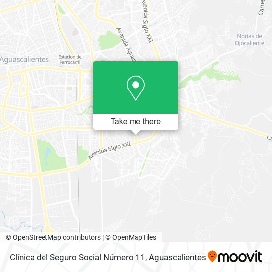 Mapa de Clínica del Seguro Social Número 11
