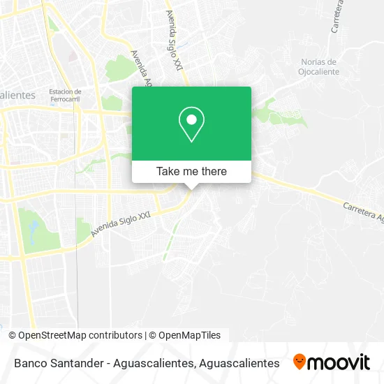 Banco Santander - Aguascalientes map