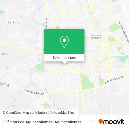 Oficinas de Aguascalientes map
