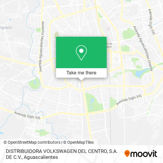 DISTRIBUIDORA VOLKSWAGEN DEL CENTRO, S.A. DE C.V. map
