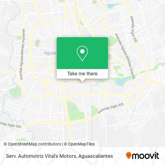 Mapa de Serv. Automotriz Vital's Motors