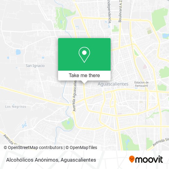 Alcohólicos Anónimos map