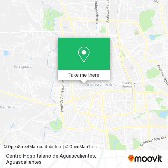 Mapa de Centro Hospitalario de Aguascalientes