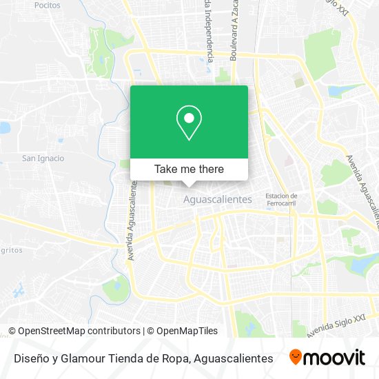 Mapa de Diseño y Glamour Tienda de Ropa