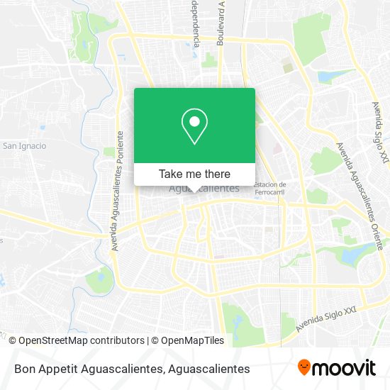 Bon Appetit Aguascalientes map
