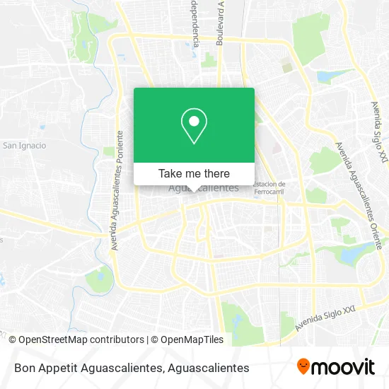Bon Appetit Aguascalientes map