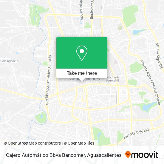 Mapa de Cajero Automático Bbva Bancomer