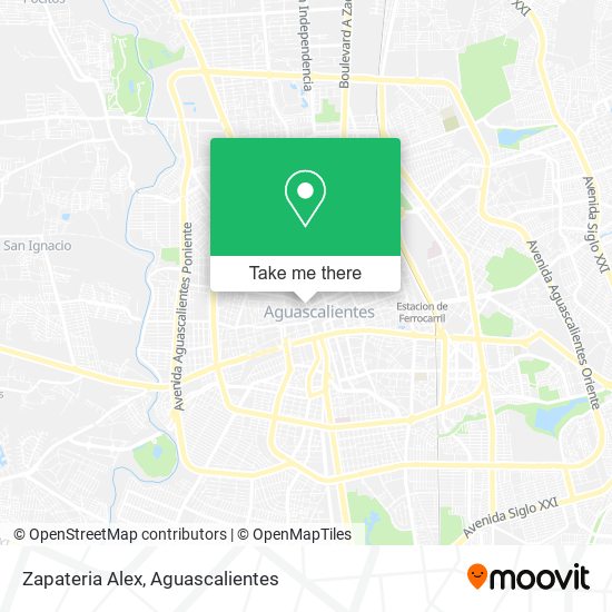 Zapateria Alex map