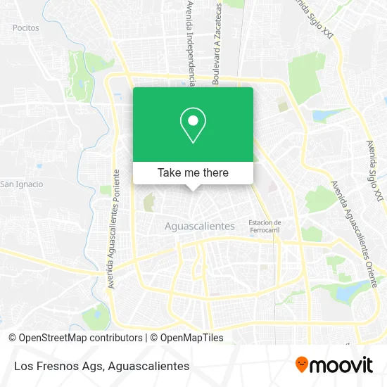 Los Fresnos Ags map