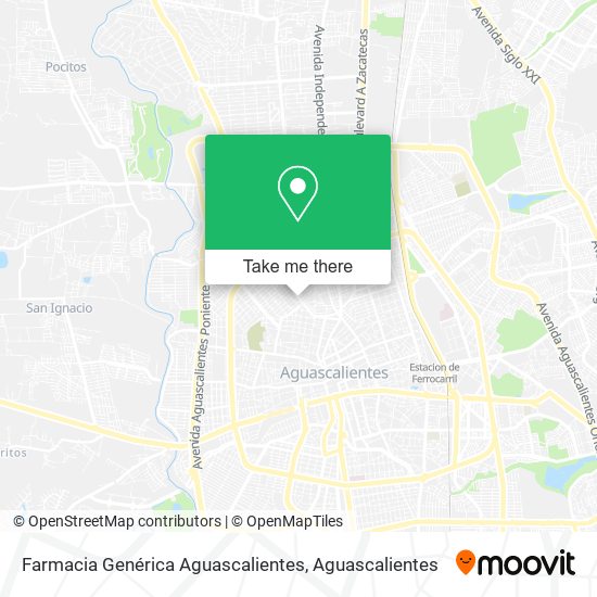 Mapa de Farmacia Genérica Aguascalientes