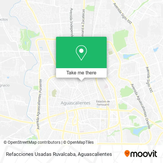 Refacciones Usadas Ruvalcaba map