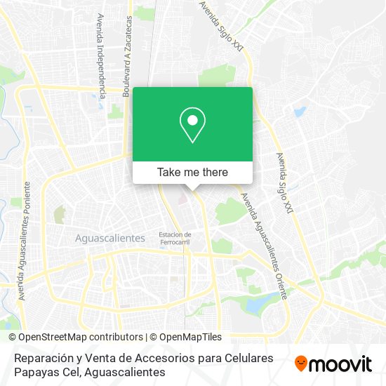 Reparación y Venta de Accesorios para Celulares Papayas Cel map
