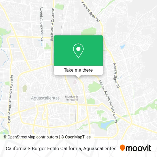 California S Burger Estilo California map