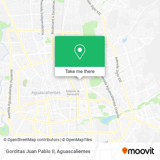 Gorditas Juan Pablo II map