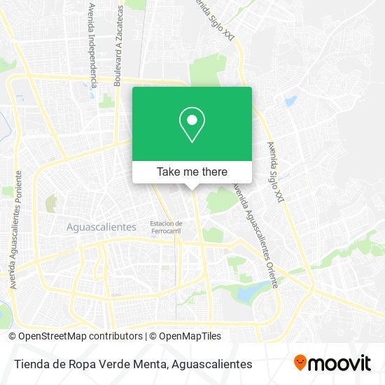 Mapa de Tienda de Ropa Verde Menta