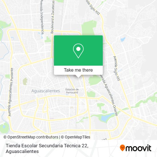 Mapa de Tienda Escolar Secundaria Técnica 22