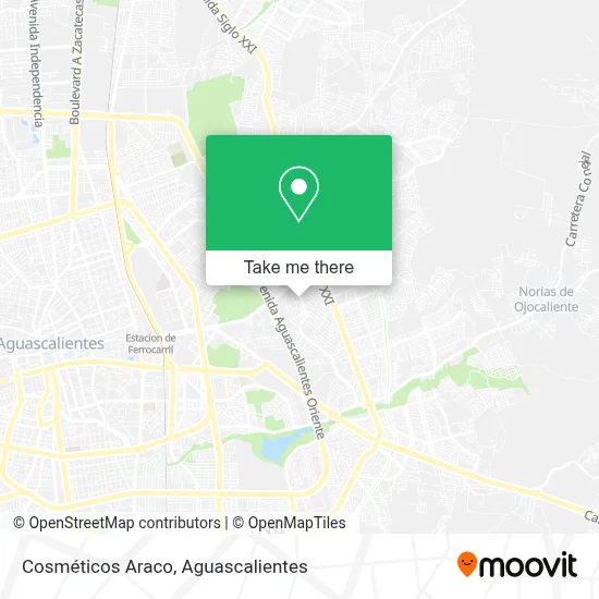 Cosméticos Araco map