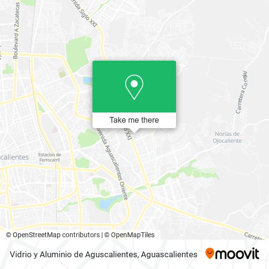 Mapa de Vidrio y Aluminio de Aguscalientes