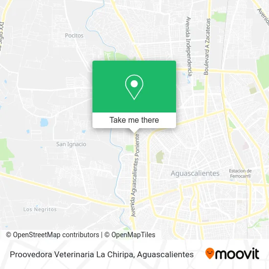 Proovedora Veterinaria La Chiripa map