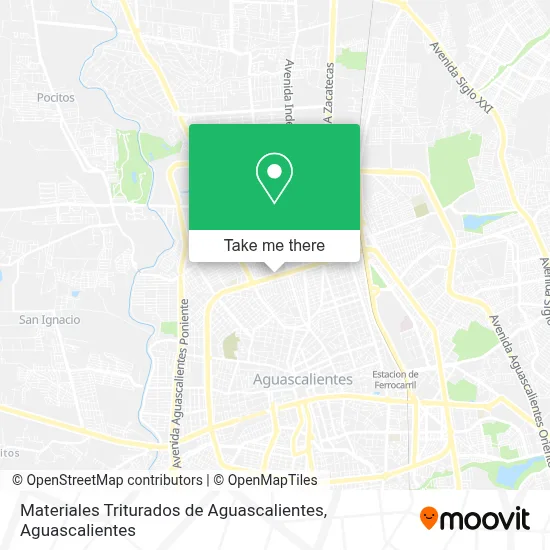 Materiales Triturados de Aguascalientes map