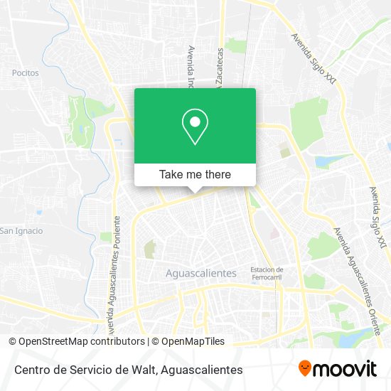 Mapa de Centro de Servicio de Walt