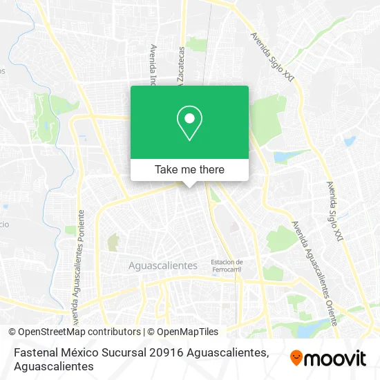 Fastenal México Sucursal 20916 Aguascalientes map