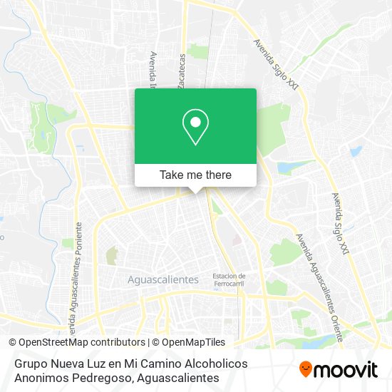 Grupo Nueva Luz en Mi Camino Alcoholicos Anonimos Pedregoso map