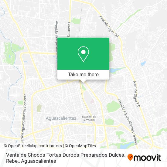 Mapa de Venta de Chocos Tortas Duroos Preparados Dulces. Rebe.