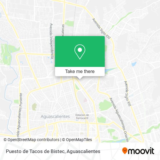 Mapa de Puesto de Tacos de Bistec