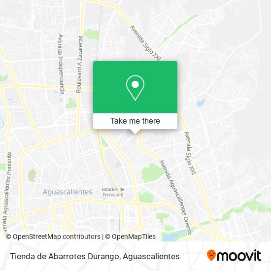 Mapa de Tienda de Abarrotes Durango