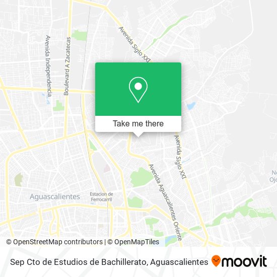 Sep Cto de Estudios de Bachillerato map