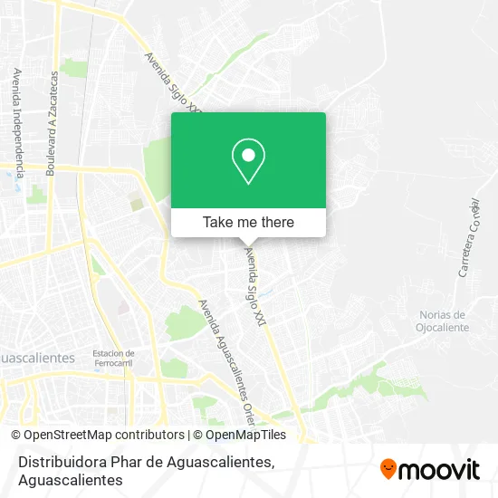 Distribuidora Phar de Aguascalientes map