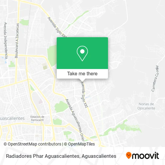 Radiadores Phar Aguascalientes map