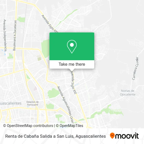 Renta de Cabaña Salida a San Luis map