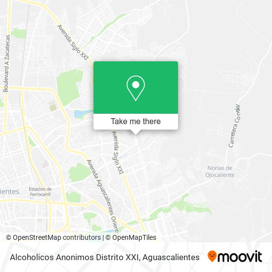 Alcoholicos Anonimos Distrito XXI map