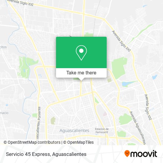 Mapa de Servicio 45 Express