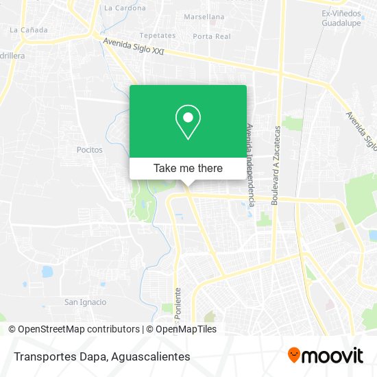 Transportes Dapa map