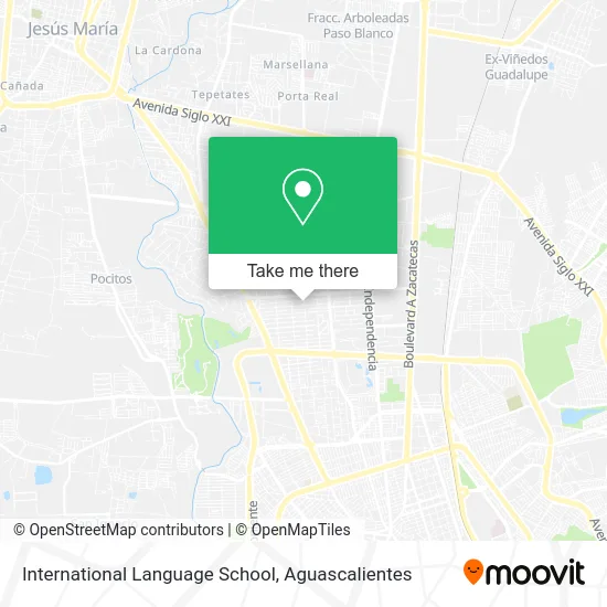 International Language School map