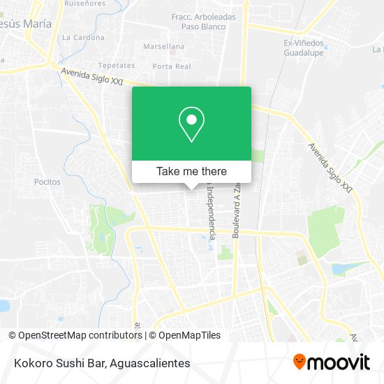 Mapa de Kokoro Sushi Bar