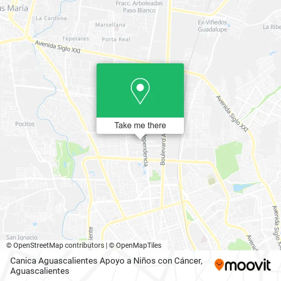 Mapa de Canica Aguascalientes Apoyo a Niños con Cáncer