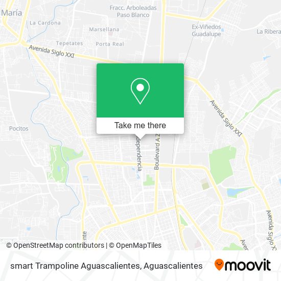 smart Trampoline Aguascalientes map