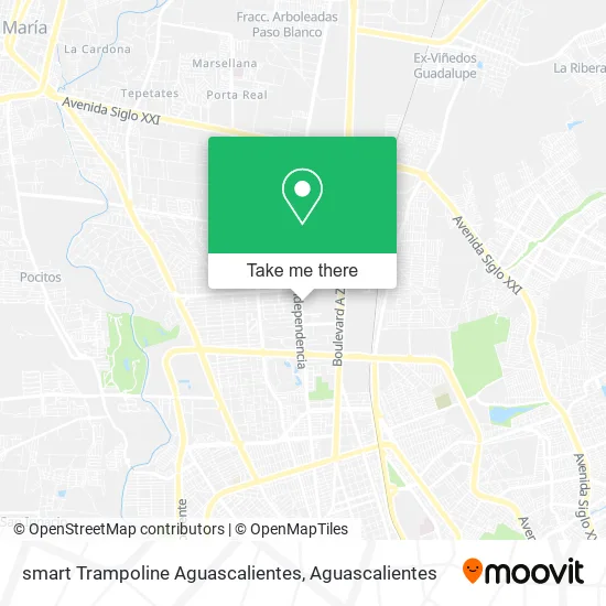 Mapa de smart Trampoline Aguascalientes